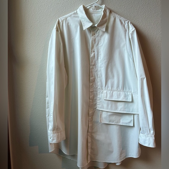 Men’s Adidas Y-3 Button Up Shirt in color Off-White (Size:XXL) - Picture 5 of 16